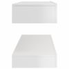 TV Cabinet with LED Lights High Gloss White 47.2"x13.8"