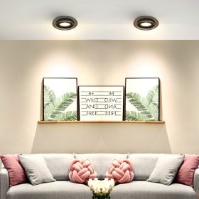 Square Round LED Embedded Elephant Trunk Lamp Living Room Ceiling Corridor Spotlight (Option: Black 7W opening95mm-Single head round-5000K)