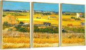 Framed Canvas Wall ArtOil Paintings Impressionism Aesthetic Prints Canvas Paintings for Living Room Bedroom Office Home; 3 Panels