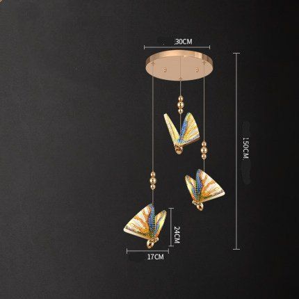 Butterfly Chandelier Bedside Enamelled Dining Hall Staircase