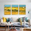 Framed Canvas Wall ArtOil Paintings Impressionism Aesthetic Prints Canvas Paintings for Living Room Bedroom Office Home; 3 Panels