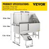 VEVOR Dog Grooming Tub, Professional Stainless Steel Pet Dog Bath Tub, with Steps Faucet & Accessories Dog Washing Station